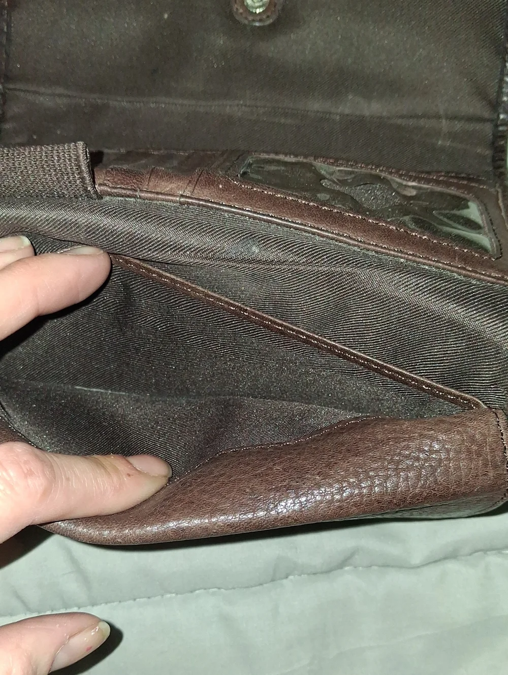 Fossil Dark Brown Leather Trifold Wallet